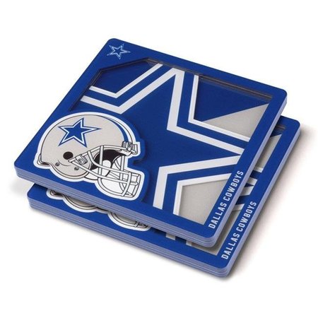 YOUTHEFAN YouTheFan 8499948 NFL Dallas Cowboys 3D Logo Series Coasters 8499948